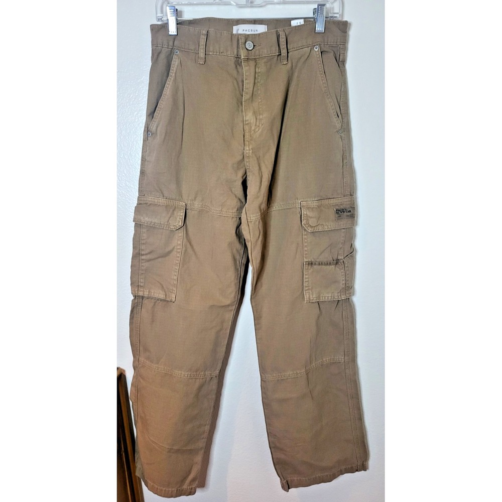 Pacsun Baggy Cargo Pants Mens 30 x 30 Ripstop Double-Knee 100% Cotton Carpenter